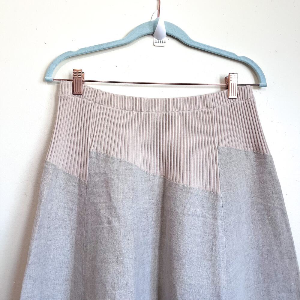 Coldwater Creek Womens A-Line Skirt Size S Linen Lagenlook Midi Minimal Luxury - Picture 3 of 4